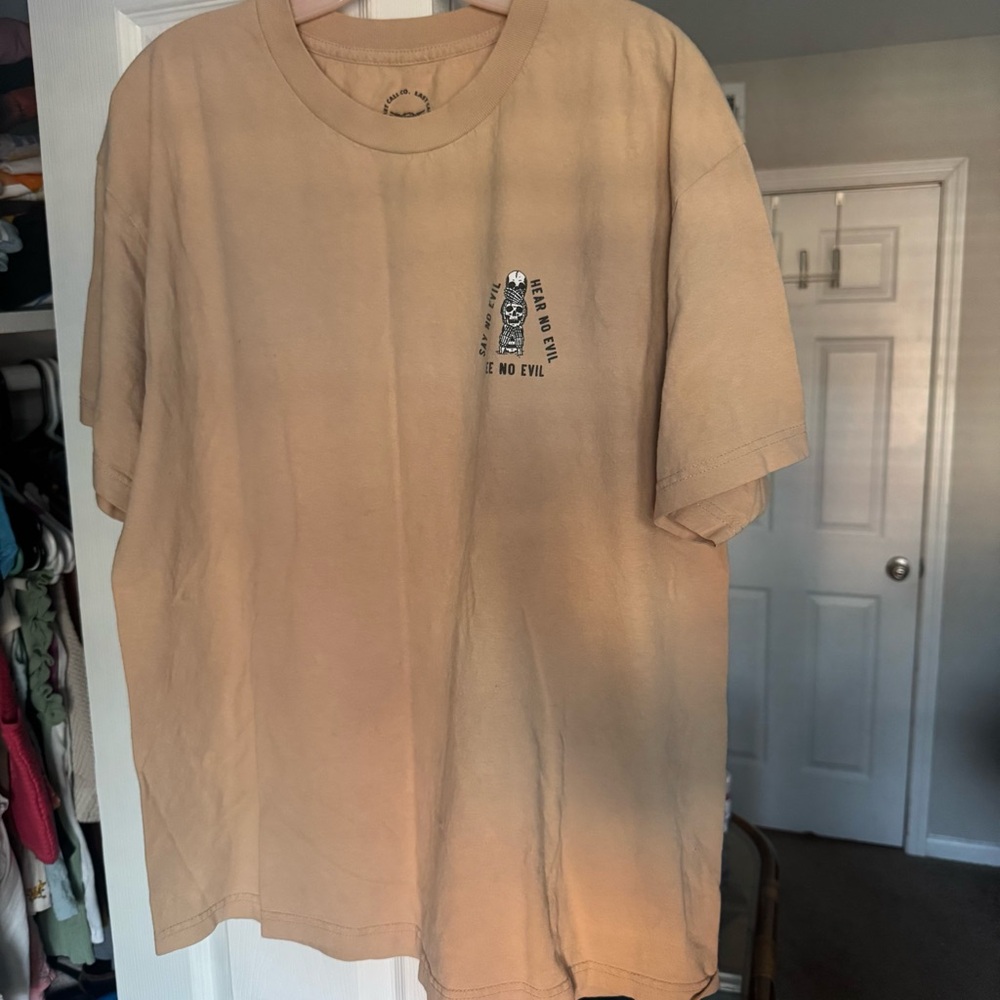 Men's Beige Graphic Tee